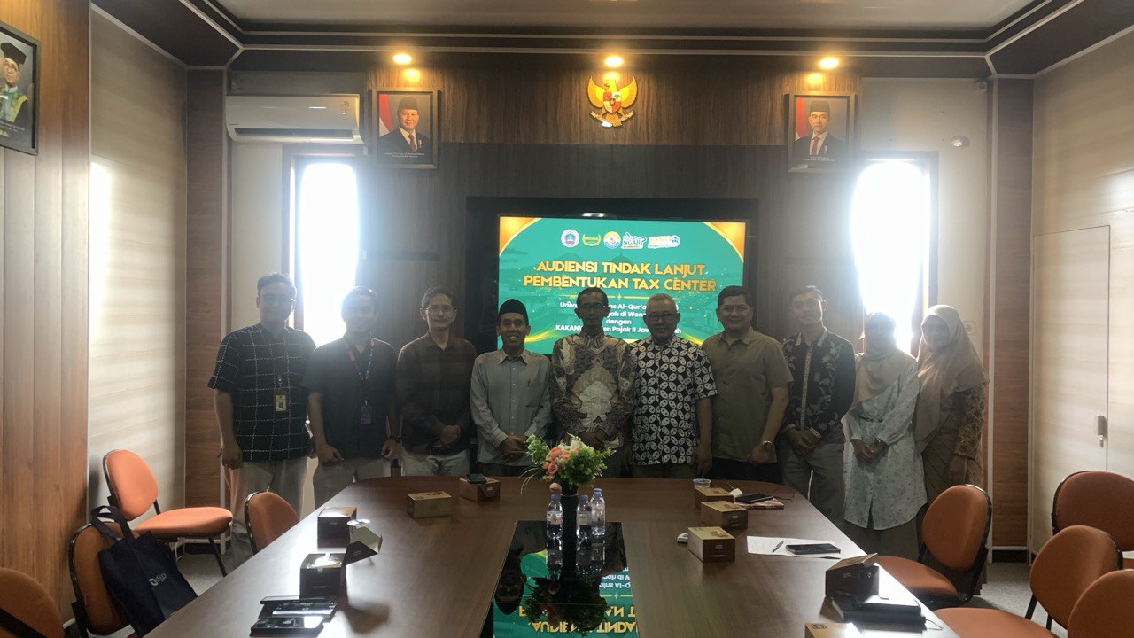 Audiensi Tindak Lanjut Pembentukan Tax Center UNSIQ dengan KAKANWIL Dirjen Pajak II Jateng